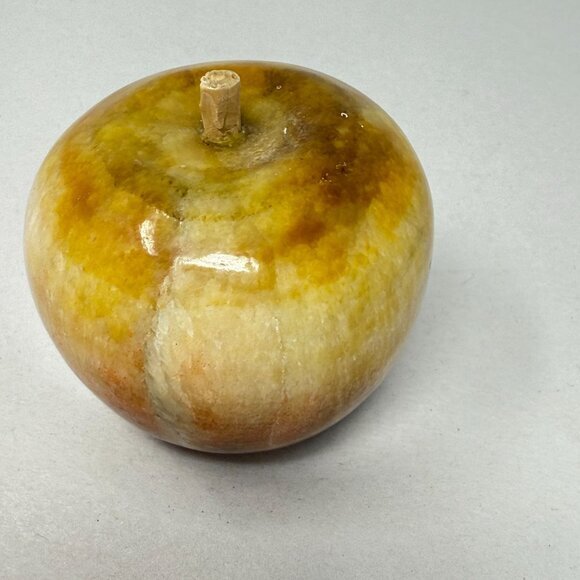 Alabaster Fruit Set of 4 Pieces Banana Apples Mango Stone Marble Vintage - Picture 16 of 16